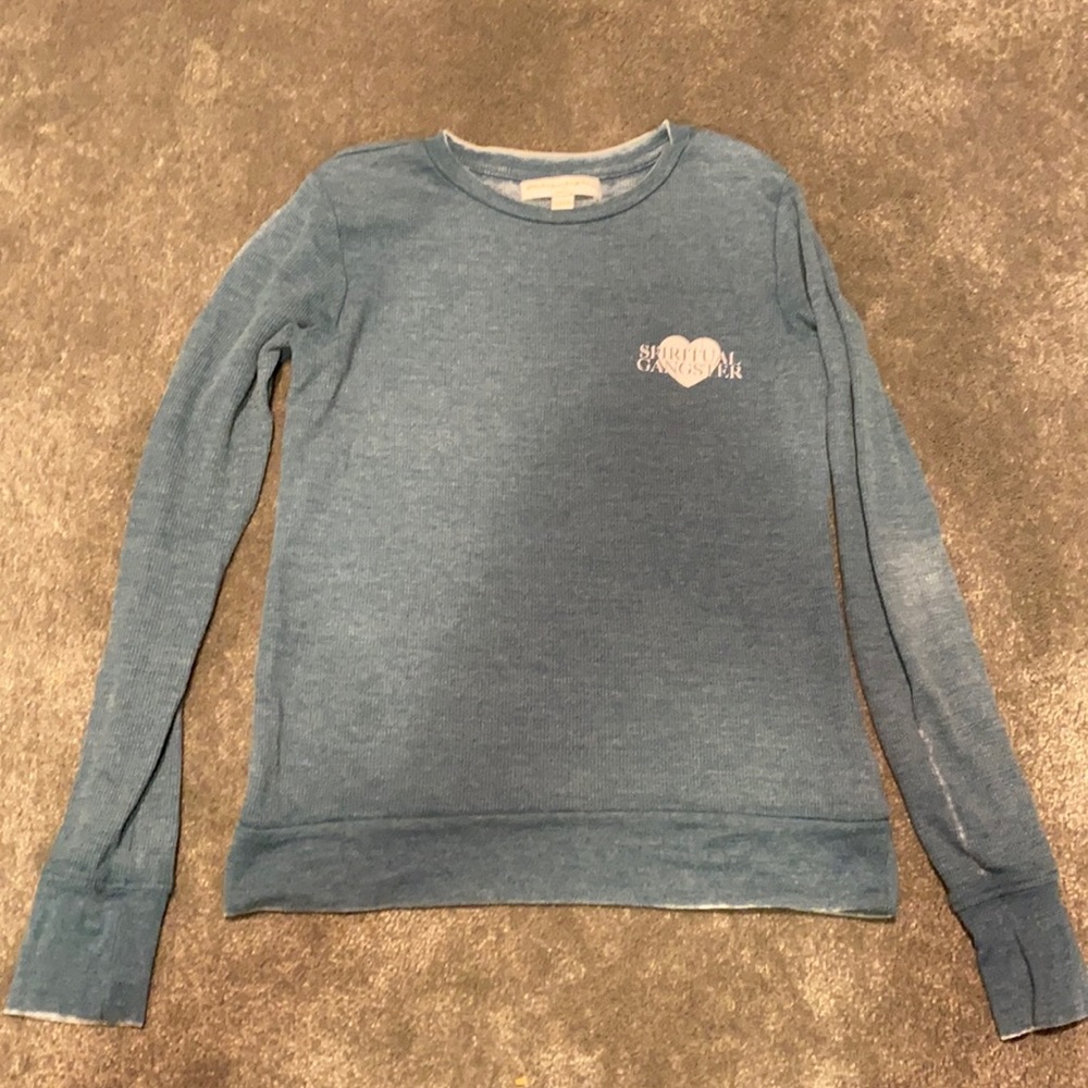 Spiritual Gangster waffle knit shirt